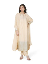 Load image into Gallery viewer, Gold Tissue Straight Kurta Set
