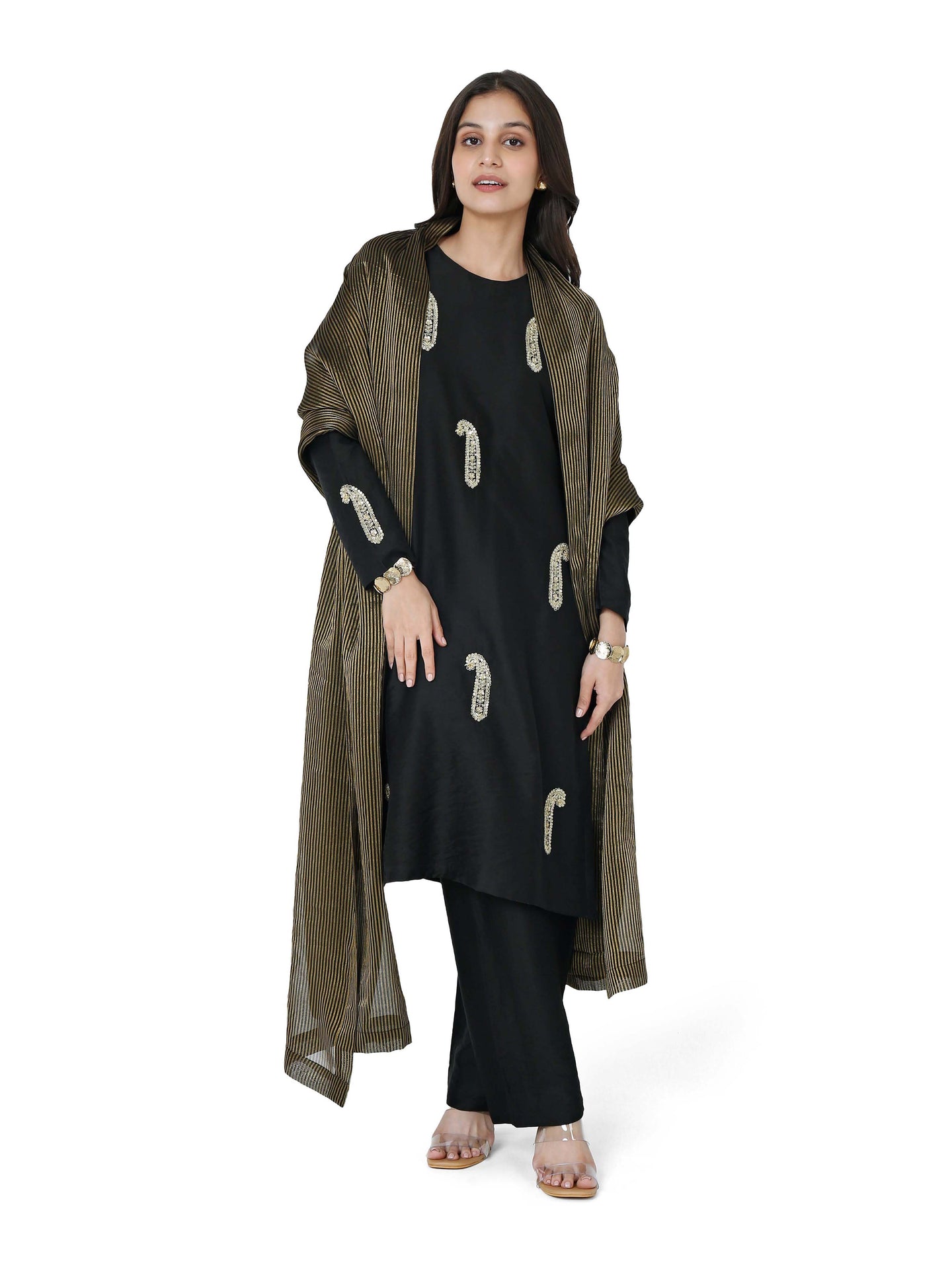 Black Keri Kurta Set