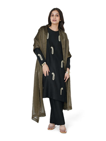 Black Keri Kurta Set