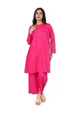 Load image into Gallery viewer, Pink Short Kurta With Pant Set
