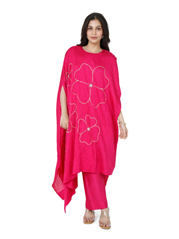 Pink Cape Kurta Set