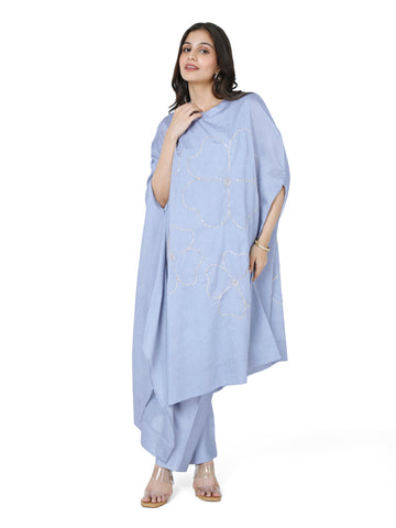 Grey Cape Kurta Set