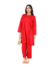 Load image into Gallery viewer, Red Short Kurta With Pant Set
