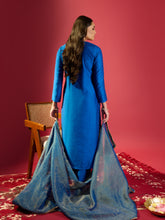 Load image into Gallery viewer, Royal Blue Straight Long Kurta Set
