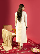 Load image into Gallery viewer, Off-White Straight Long Kurta Set
