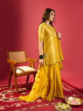 Load image into Gallery viewer, Mustard Barfi Kurta Palazzo Set
