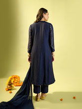 Load image into Gallery viewer, Navy Blue Kali Kurta Set
