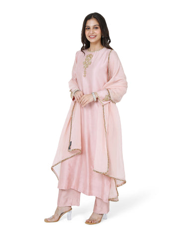 Dusty Pink Chand Straight Kurta Set