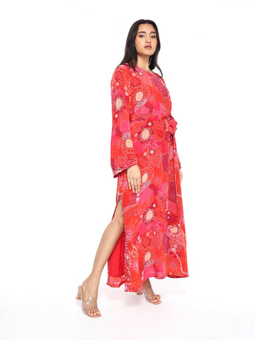 Red Kaftan Dress