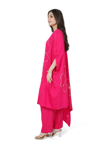 Pink Cape Kurta Set