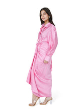 Load image into Gallery viewer, Pink Self Drape Skirt With Shirt
