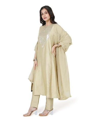 Pista Green Kali Kurta Set