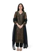 Load image into Gallery viewer, Black Tissue Straight Kurta Set
