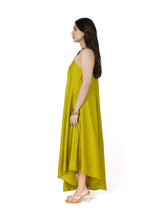 Load image into Gallery viewer, Parrot Green One Shoulder Dress
