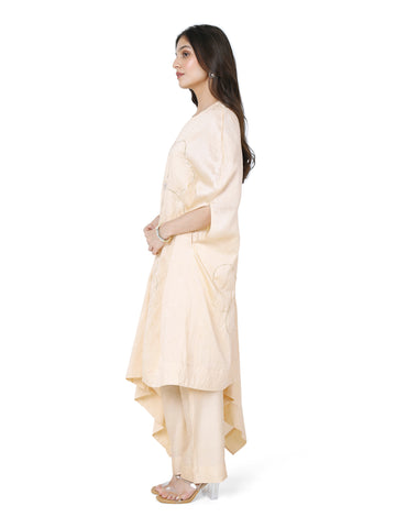 Cream Cape Kurta Set