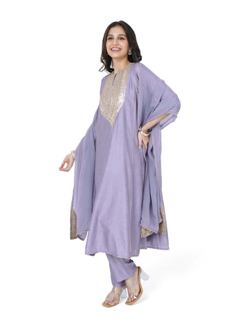 Purple Kali Kurta Set