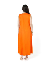 Load image into Gallery viewer, Orange Sleeveless Long Dress
