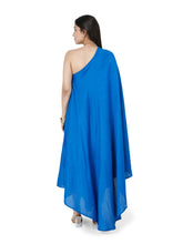 Load image into Gallery viewer, Electric Blue One Shoulder Dress
