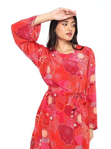 Red Kaftan Dress