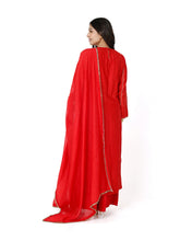 Load image into Gallery viewer, Red Pita Straight Kurta Set
