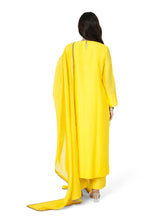 Load image into Gallery viewer, Yellow Pita Straight Kurta Set
