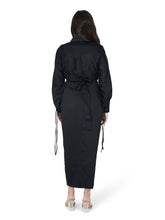 Load image into Gallery viewer, Black Self Drape Skirt With Shirt
