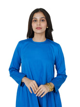 Load image into Gallery viewer, Electric Blue Short Kurta With Pant Set
