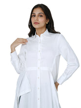 Load image into Gallery viewer, White Edgy Long Shirt
