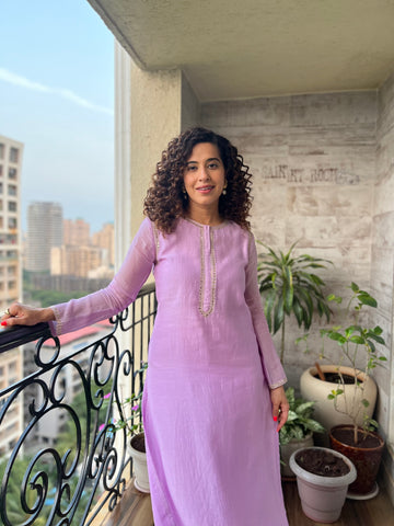 Lilac Tilla Chaav Kurta Set