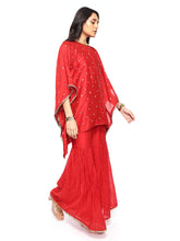 Load image into Gallery viewer, Red Short Kaftan And Garara Set
