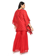 Load image into Gallery viewer, Red Short Kaftan And Garara Set
