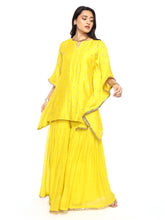 Load image into Gallery viewer, Mustard Short Kaftan And Garara Set
