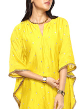 Load image into Gallery viewer, Mustard Short Kaftan And Garara Set
