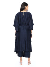 Load image into Gallery viewer, Navy Blue Kaftan Set With Belt
