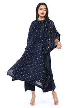 Load image into Gallery viewer, Navy Blue Kaftan Set With Belt
