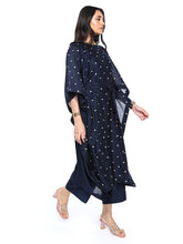 Load image into Gallery viewer, Navy Blue Kaftan Set With Belt
