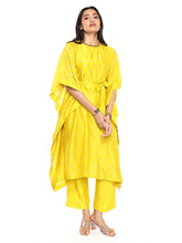 Load image into Gallery viewer, Mustard Kaftan Set With Belt
