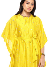 Load image into Gallery viewer, Mustard Kaftan Set With Belt
