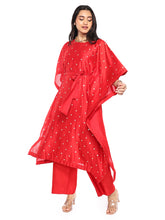 Load image into Gallery viewer, Red Kaftan Set With Belt
