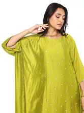 Load image into Gallery viewer, Parrot Green Mogra Kaftan
