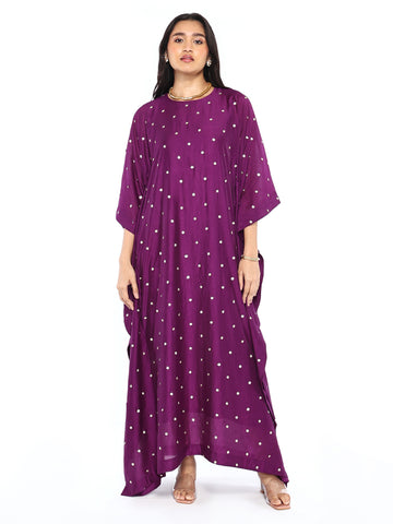 Deep Purple Mogra Kaftan