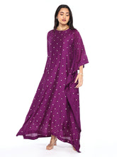 Load image into Gallery viewer, Deep Purple Mogra Kaftan
