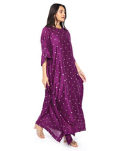 Load image into Gallery viewer, Deep Purple Mogra Kaftan
