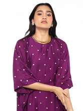 Load image into Gallery viewer, Deep Purple Mogra Kaftan
