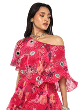 Load image into Gallery viewer, Pink Layered Garara Cape Set
