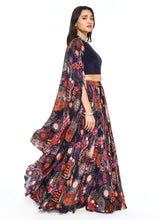 Load image into Gallery viewer, Navy Blue Lehenga
