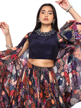 Load image into Gallery viewer, Navy Blue Lehenga
