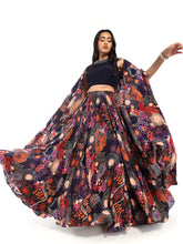 Load image into Gallery viewer, Navy Blue Lehenga
