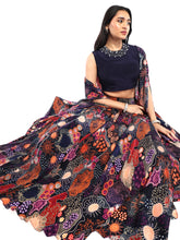 Load image into Gallery viewer, Navy Blue Lehenga
