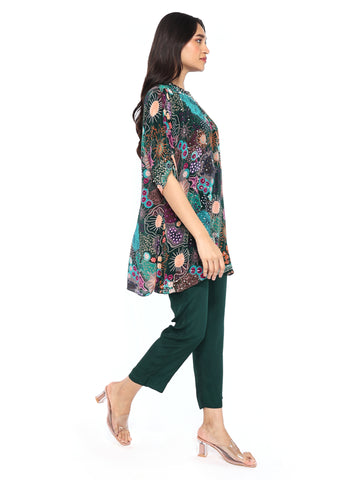 Green Heer Short Tunic Set